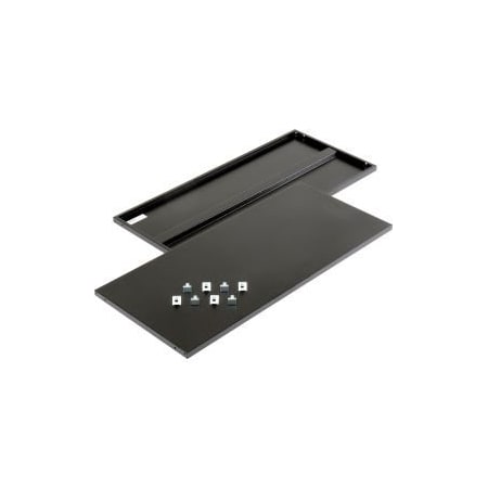 Global Equipment Additional Shelves for 36"W Storage Cabinet - Black 237652BK